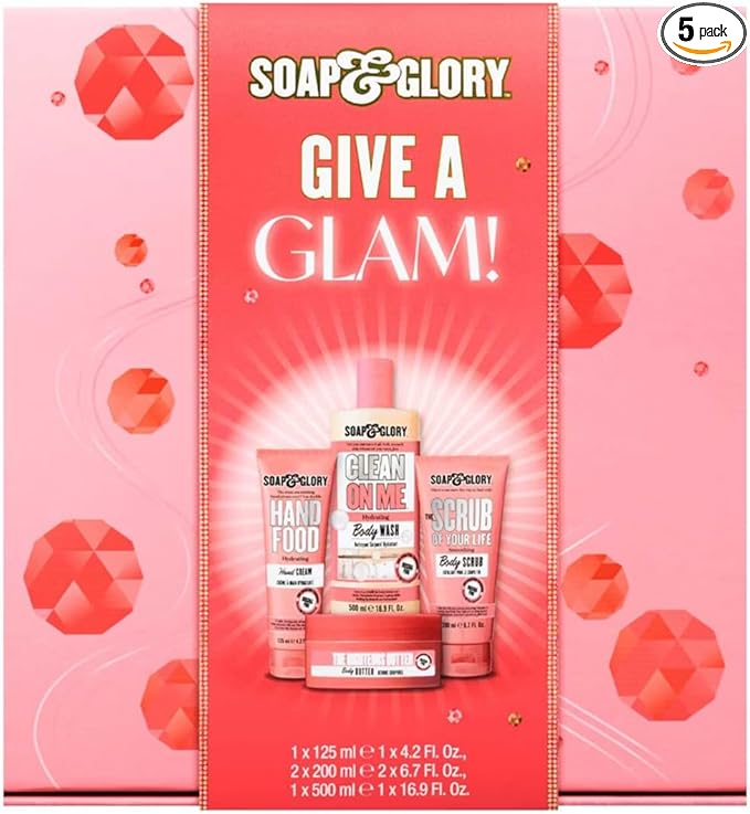 Soap & Glory Gift Set, Righteous Butter - Clean On Me Body Wash - Christmas Gift Set