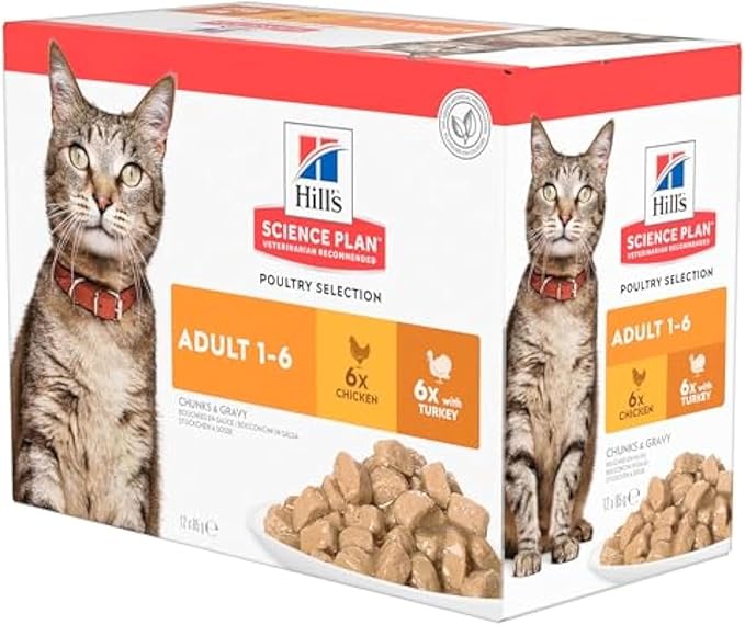Hill's Cat Adult Multipack Poultry Selection, Pack of 1 (1 x 1.2 kg)