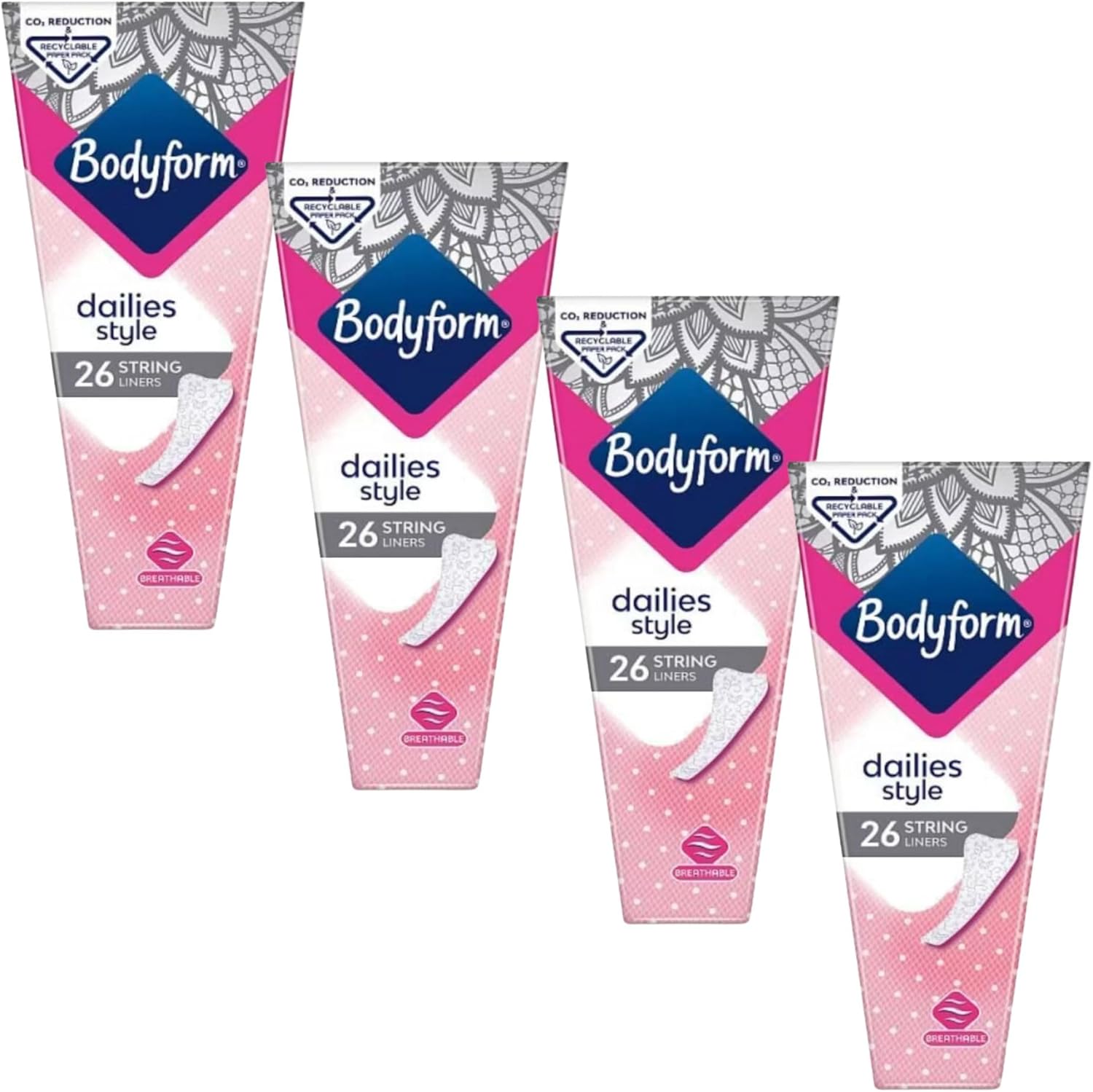 Bodyform Dailies Thong String Liners 30 x 4 Packs Bulk Buy Multipack