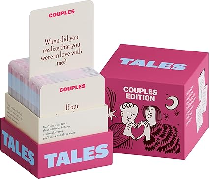 TALES Conversation Starter Cards, Couples Edition, Perfect for Couples Games for Adults, Date Night Ideas, Gifts, Anniversaries, and Quality Time Together, Prompts for Deeper Connection, 150 Cards