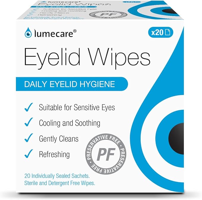 Lumecare Eyelid Wipes 1 pack 20 wipes